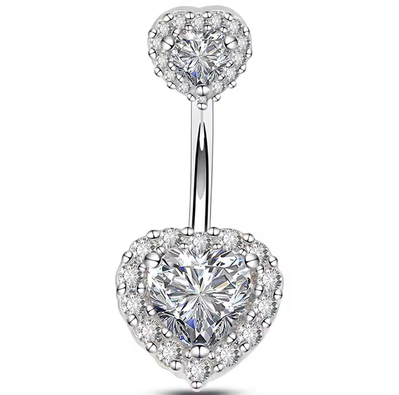 Double Heart Belly Ring