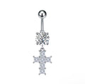 Cross Dangle Belly Ring