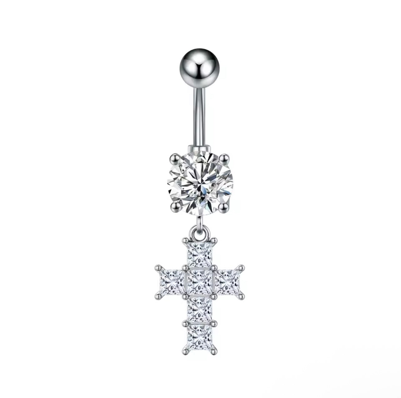 Cross Dangle Belly Ring