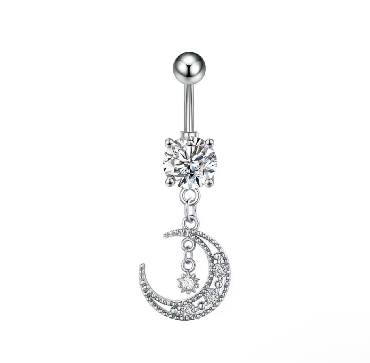 Moon Dangle Belly Ring