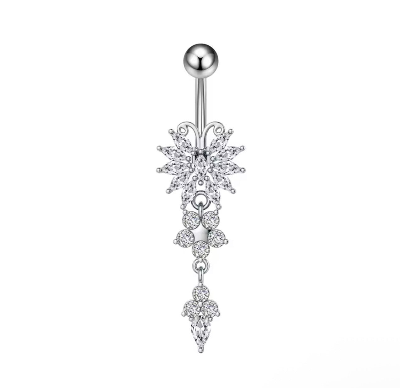 Crystal Flutter Belly Ring