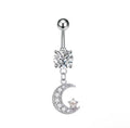 Celestial Moon Dangle Belly Ring