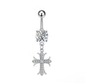 Faith Cross Dangle Belly Ring