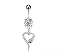 Snake Hearts Dangle Belly Ring