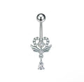 Angel Heart Charm Dangle Belly Ring