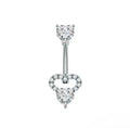 Crystal twin Belly Ring