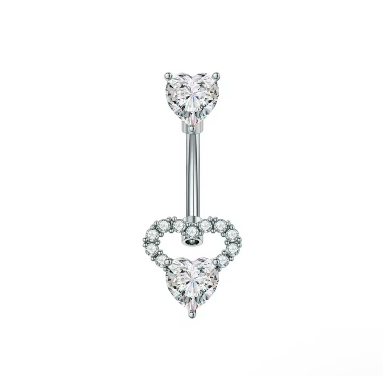 Crystal twin Belly Ring